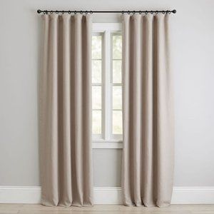 Pottery Barn Belgian Flax Linen Lined Curtains (2 Panels)